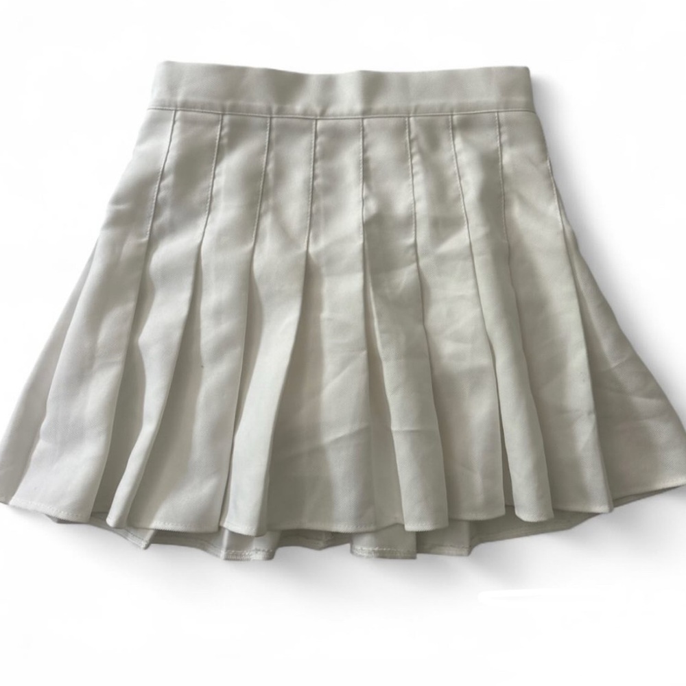 Cute White Pleated Tennis Skirt